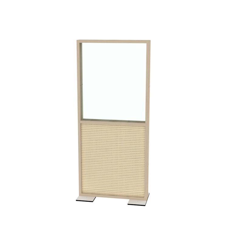 Cloison Acoustique EPM fond textile semi vitrée sans plinthe 80x180