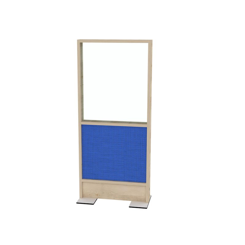 Cloison EPM 80x180 Droit Textile Semi Vitrée Avec Plinthe